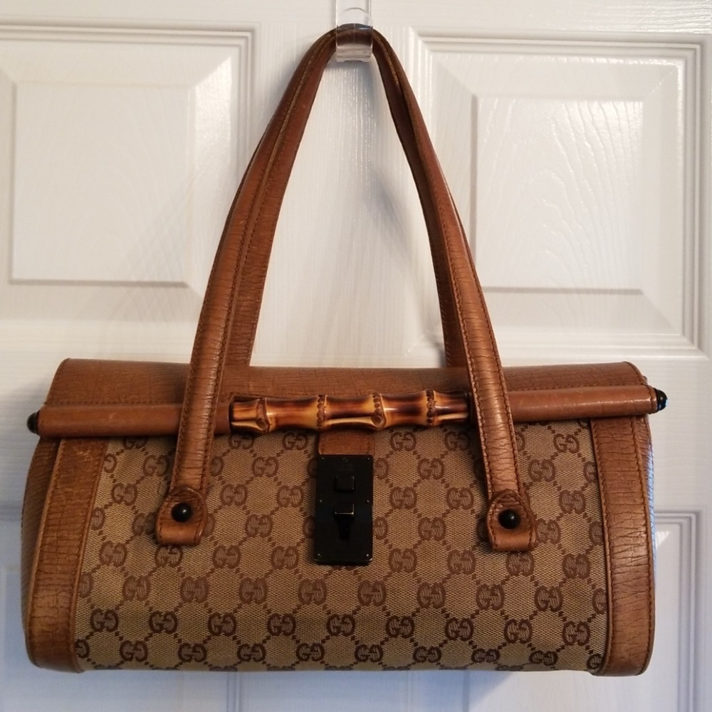 Gucci Tom Ford cognac bullet bag with dust bag